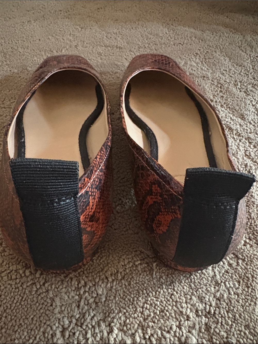 Franco Sarto Snake Print Flats 6 1/2 - Picture 3 of 5